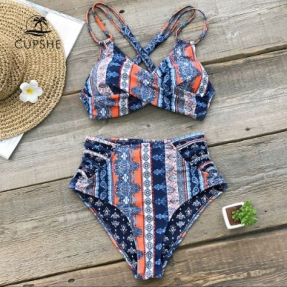 Cupshe Boho Bikini so cute but a tad big.